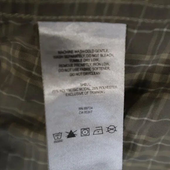 Columbia Omni-ShadeGray Plaid Button Up Mens Medium Sun Protection - Picture 6 of 7